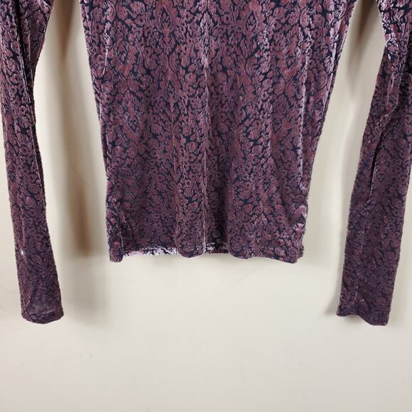 Aeropostale Y2K Velour Burnout Fitted Crop Top Size S - Picture 3 of 8